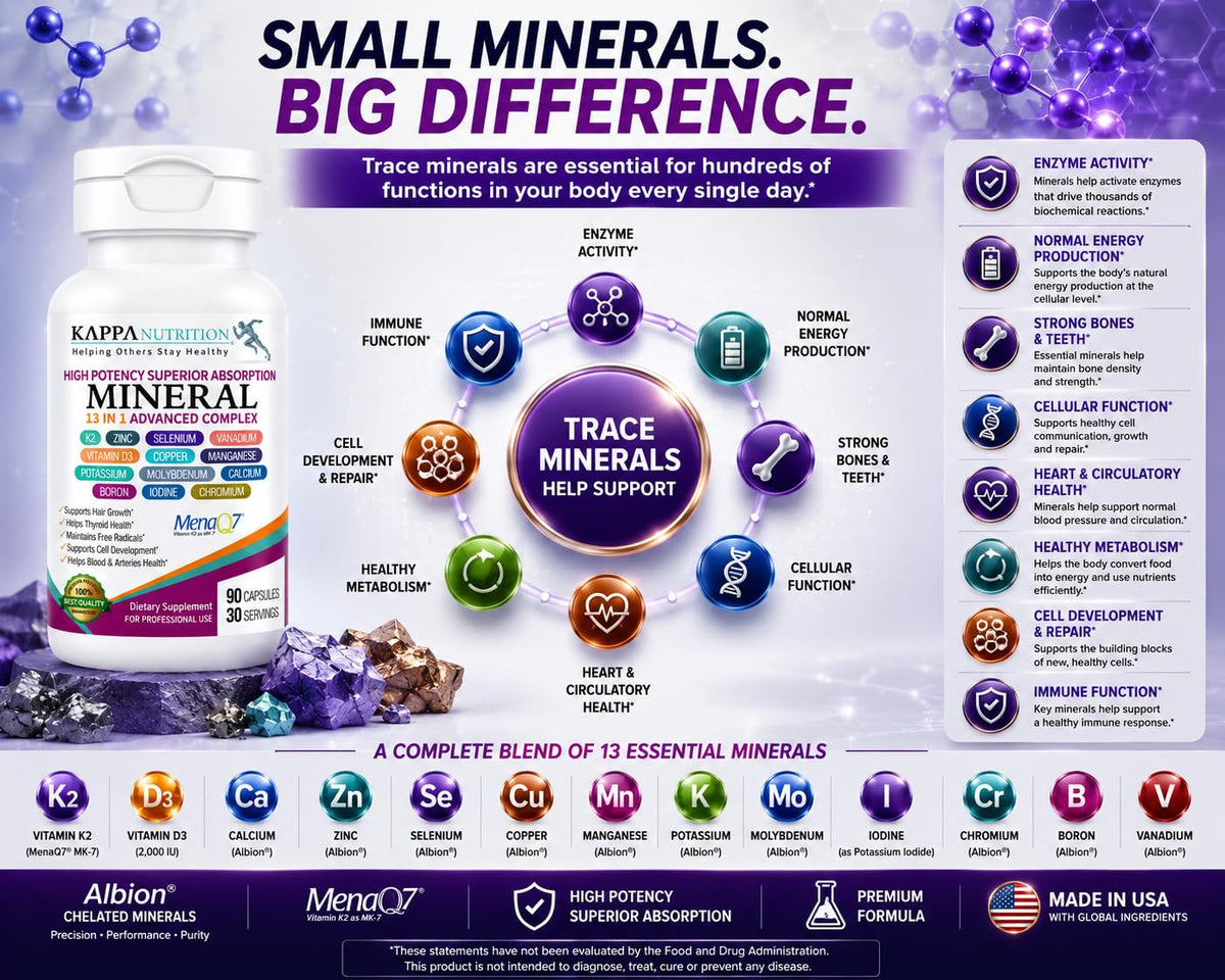 KAPPA NUTRITION Mineral 13 in 1 Complex - 90 Vegan Capsules - image 5