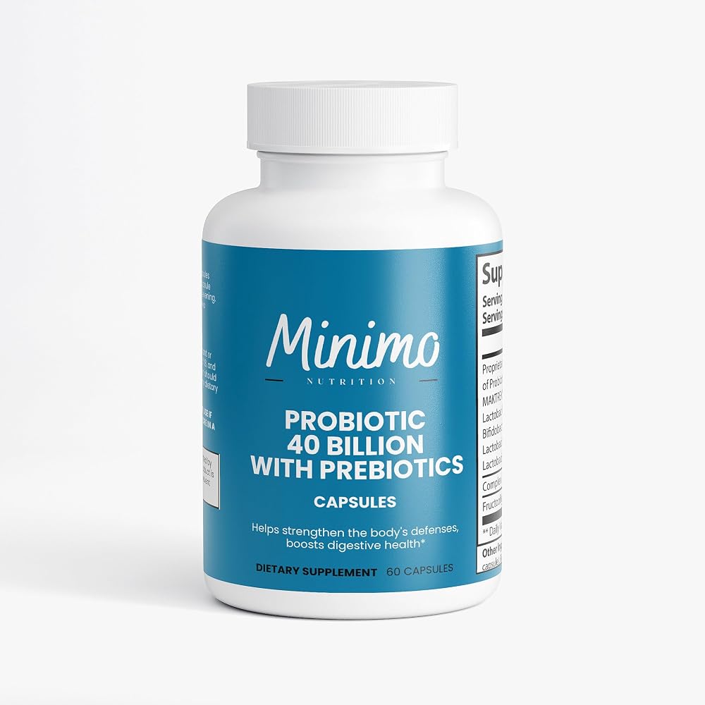 Minimo Nutrition Probiotic 40 Billion with Prebiotics - 60 Capsules