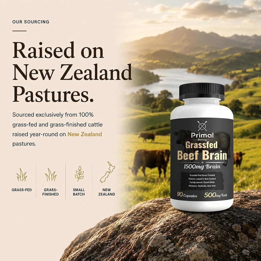 Primal Being Grassfed Beef Brain Capsules - 90 Capsules - image 4