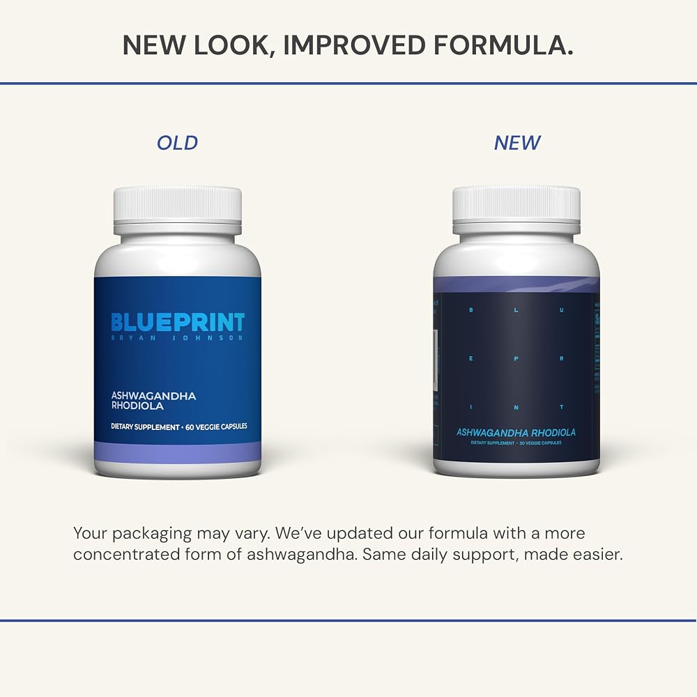 Blueprint Bryan Johnson Ashwagandha & Rhodiola Supplement - 30 Capsules - image 3