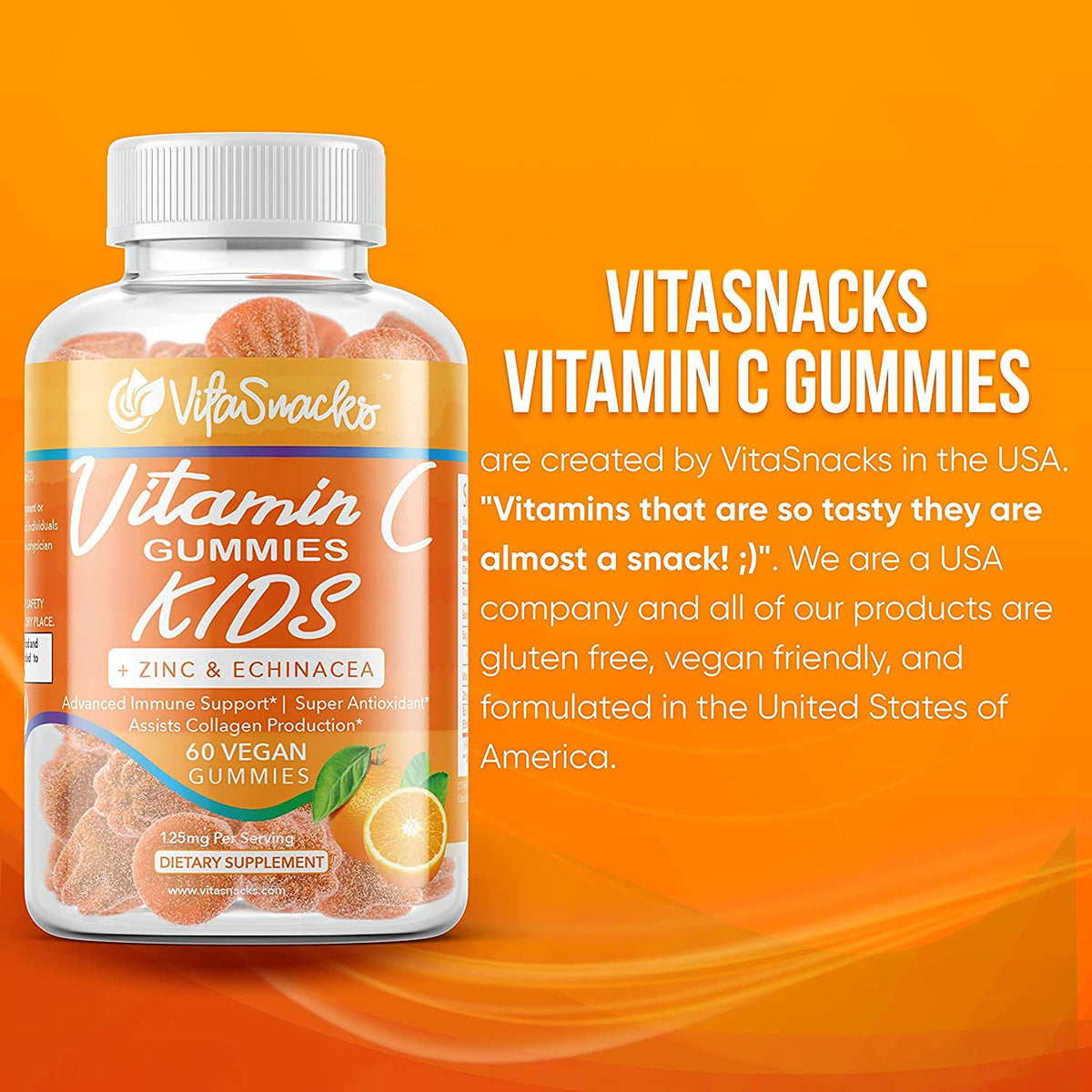 VitaSnacks Vitamin C Gummies with Zinc Echinacea - 70 Count - image 6