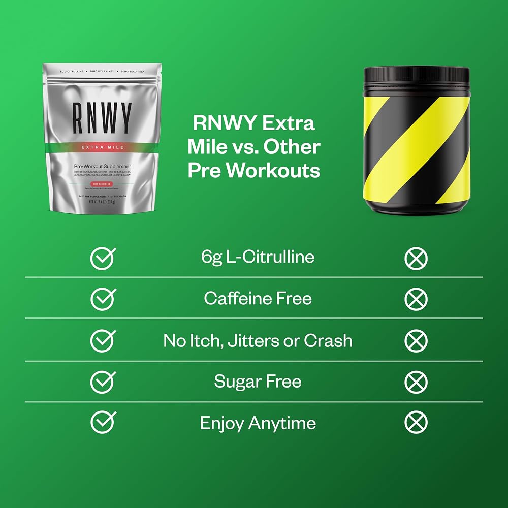 RNWY Extra Mile Caffeine Free Pre-Workout Powder - 21 Servings - image 4