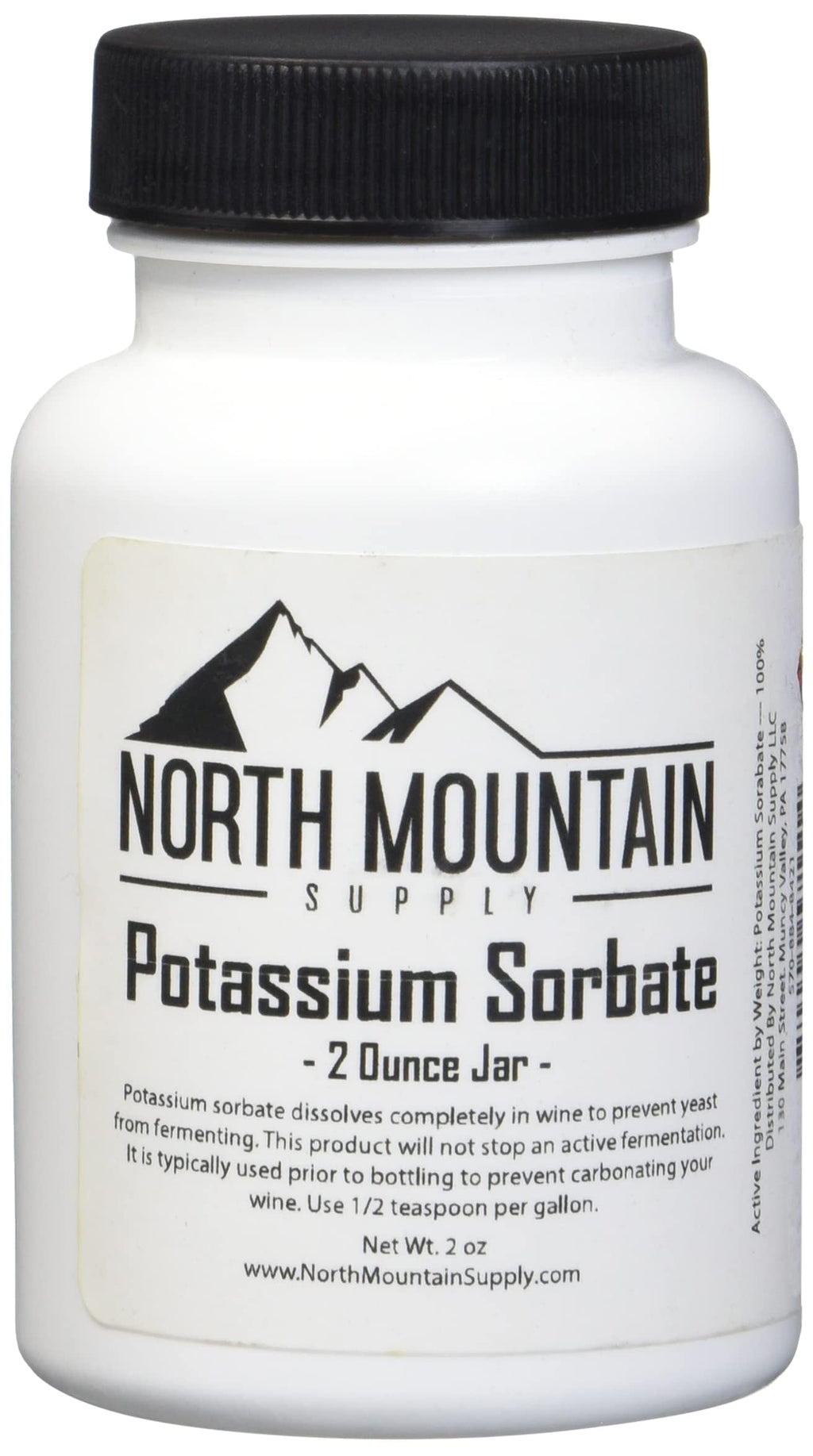 North Mountain Supply Potassium Sorbate Stabilizer - 2oz Jar