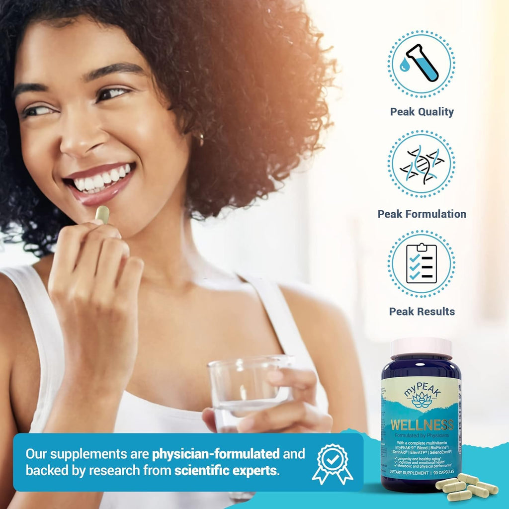 myPEAK Wellness Vegan Multivitamin with ElevATP & Resveratrol - 90 Capsules - image 9