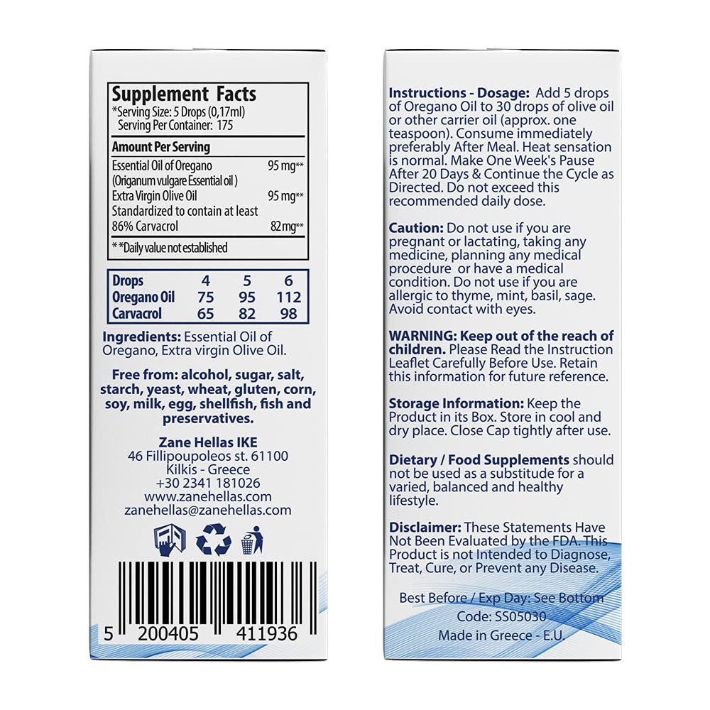 Zane Hellas Greek Oregano Oil 50% - 1 fl oz (30ml) - image 3
