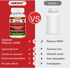 Nikoni Liposomal Iron 21mg Energy Support - 60 Capsules - image 6