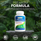 Best Naturals L-Theanine 200mg per Tablet (400mg per 2 Tablets)