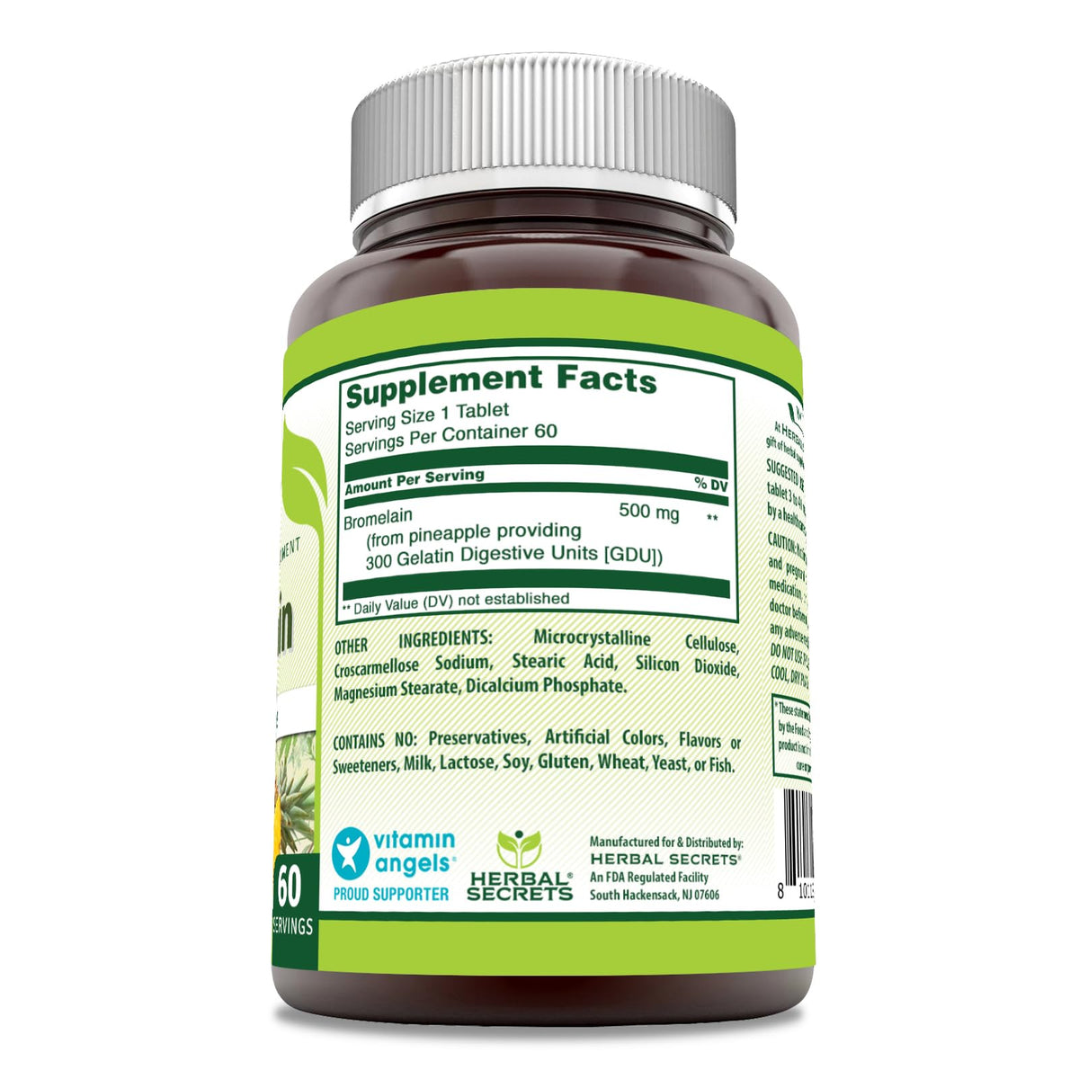 Herbal Secrets Bromelain Supplement 500 Mg Tablets Supplement