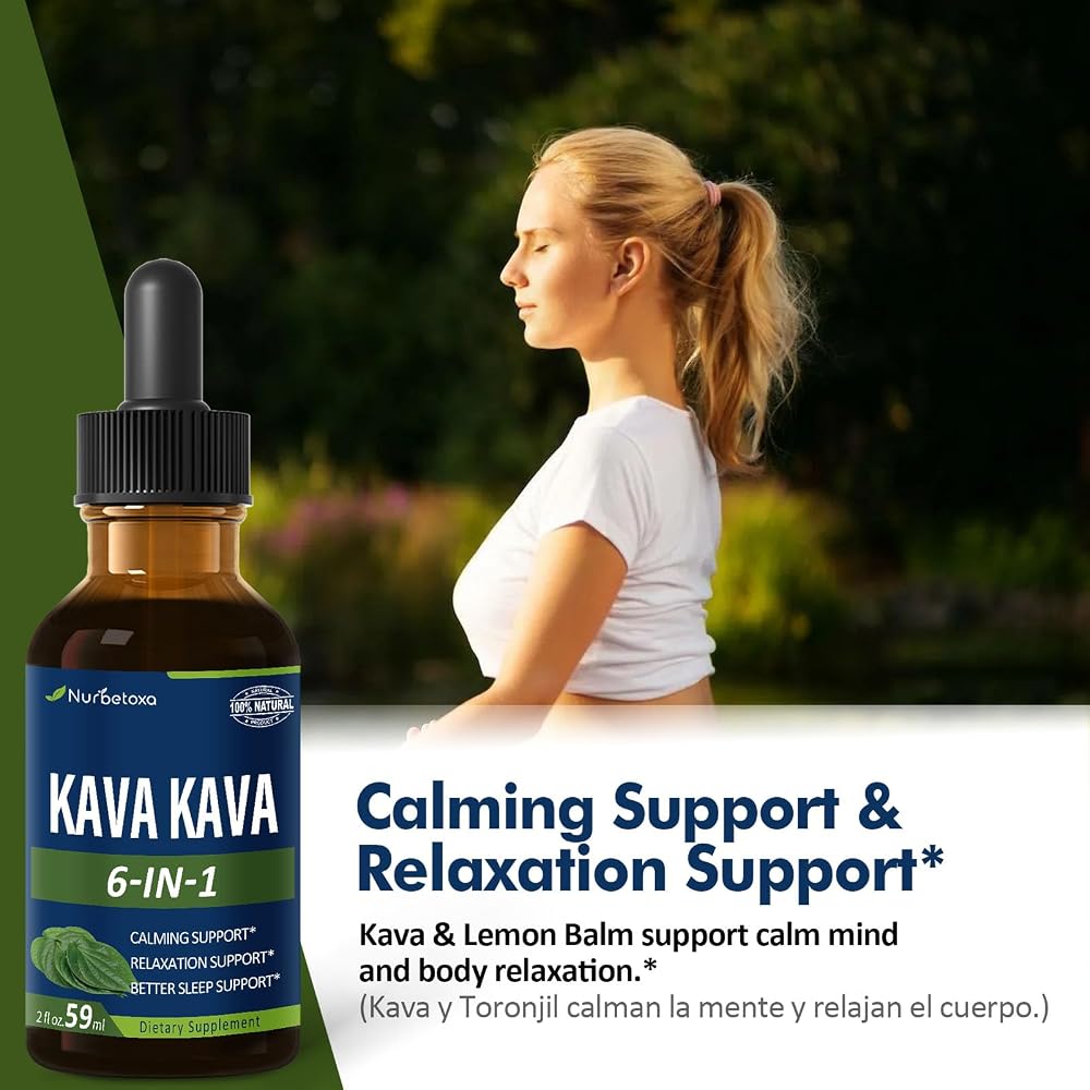 Nurbetoxa Kava Kava Root Extract Drops for Sleep Support - 2 Fl Oz - image 3