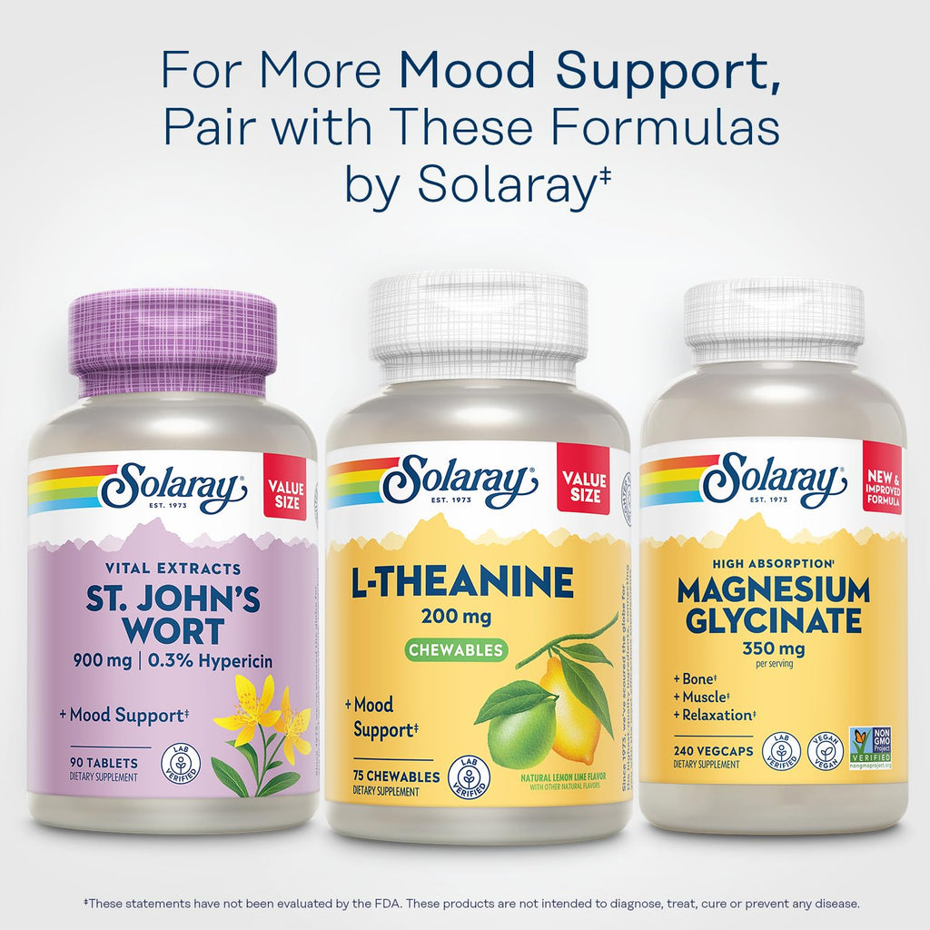 SOLARAY L-Theanine 200mg Mood Support Chewables - 75 Count - image 6