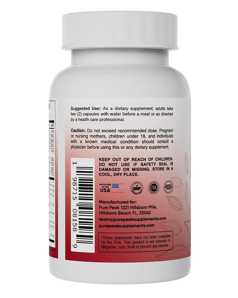 Pure Peak Thyroid Support Supplement - 60 Capsules - image 3