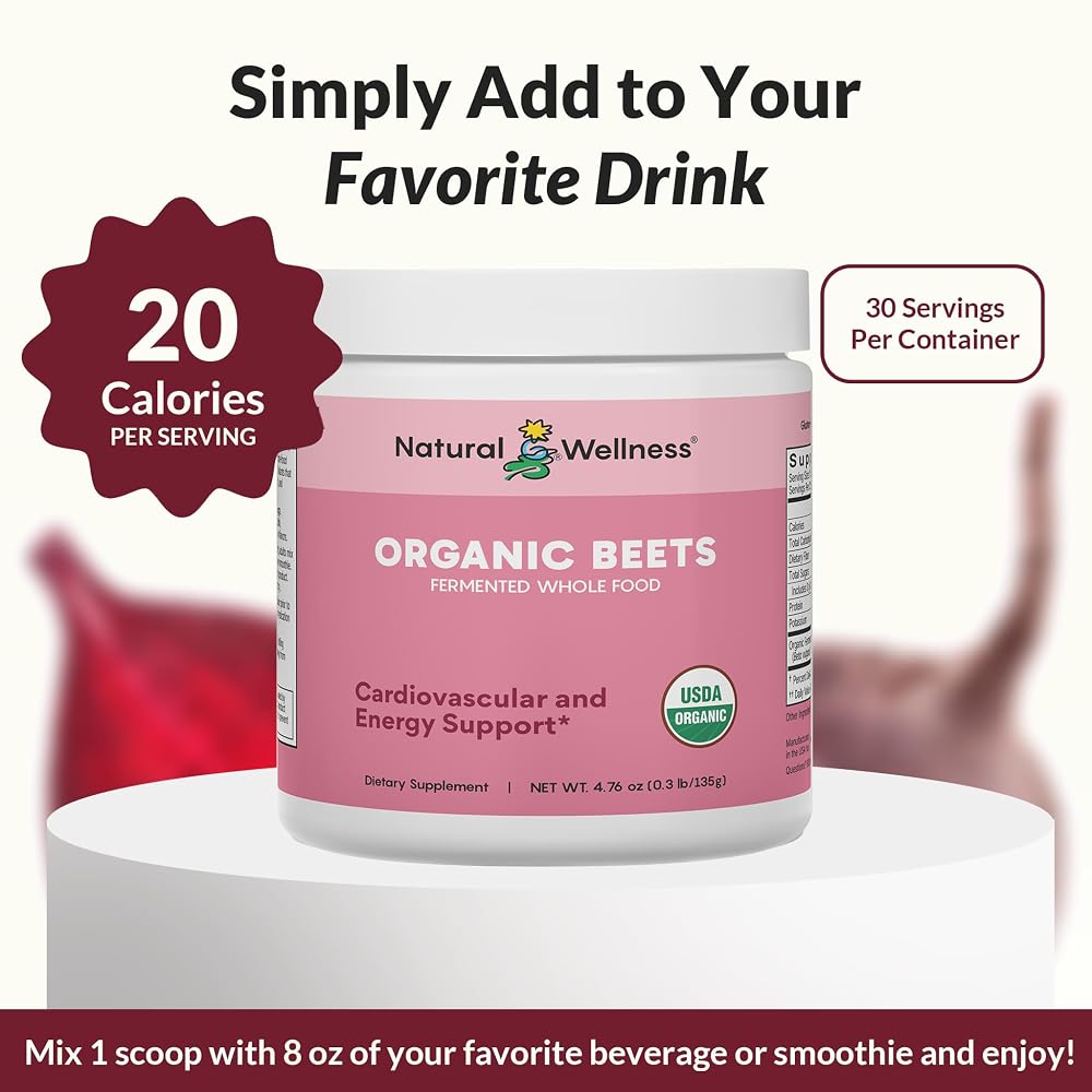 Natural Wellness Fermented Organic Beets Powder for Energy - 30 Servings - image 5
