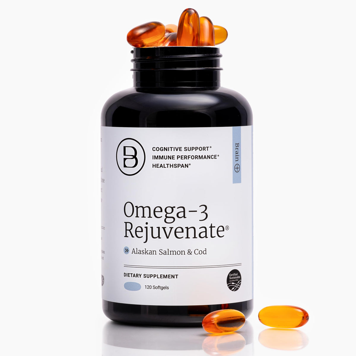 BIG BOLD HEALTH Omega-3 Rejuvenate Wild Alaskan Fish Oil - 120 Softgels