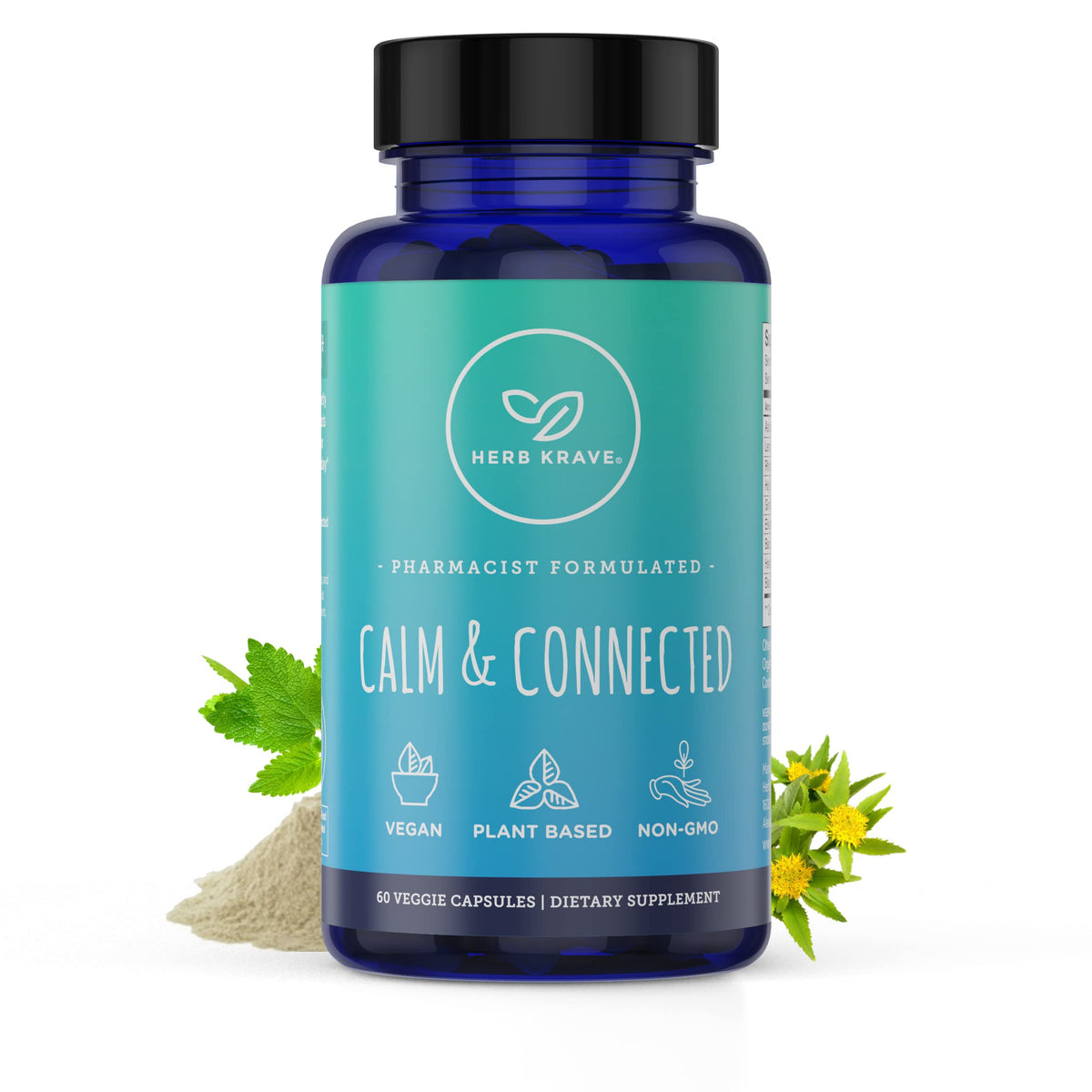 Herb Krave Calm & Connected Stress Support - 60 Capsules
