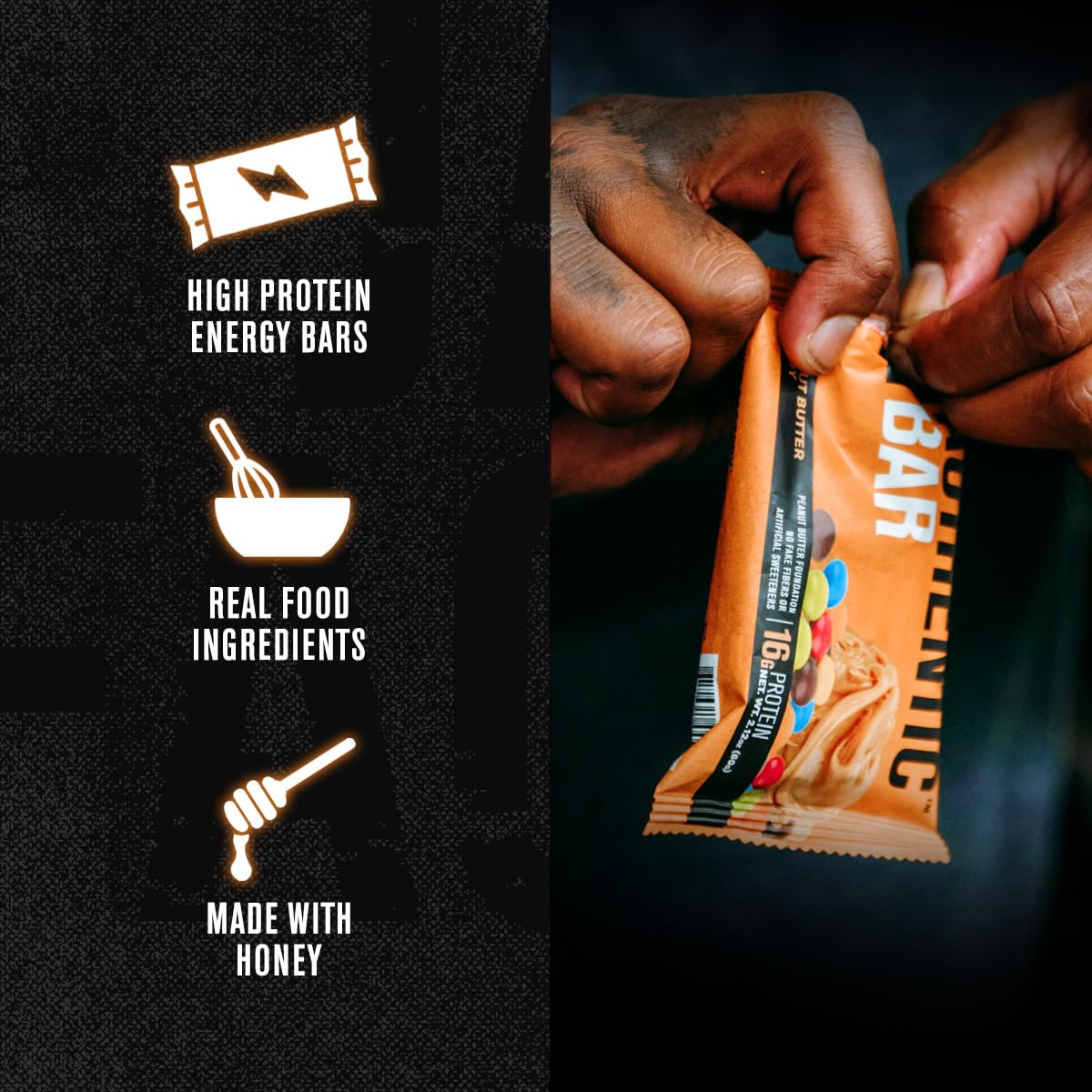 Jacked Factory Authentic Bar Peanut Butter Candy Protein Bars - 12 Pack - image 5