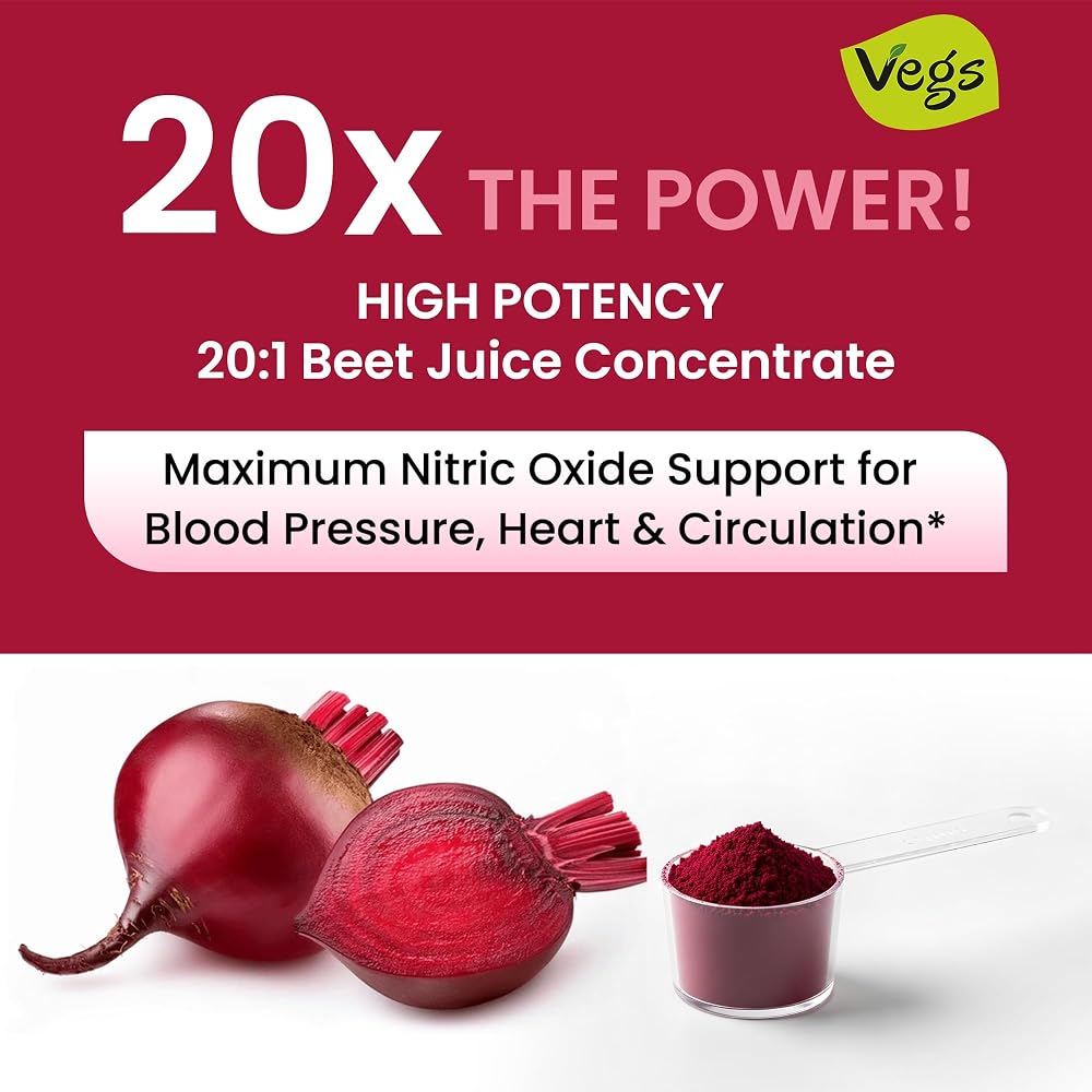 Vegs Beet Root Juice Powder 20:1 Concentrate - 30 Servings - image 3