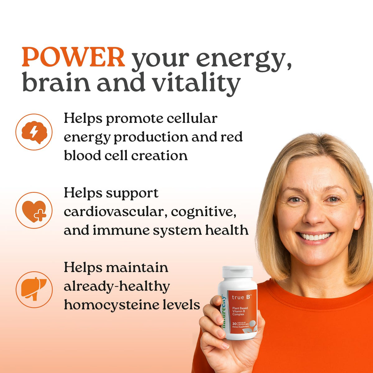 Nature City True-B Vitamin B Complex with Active B12 & Folate - 30 Capsules - image 3