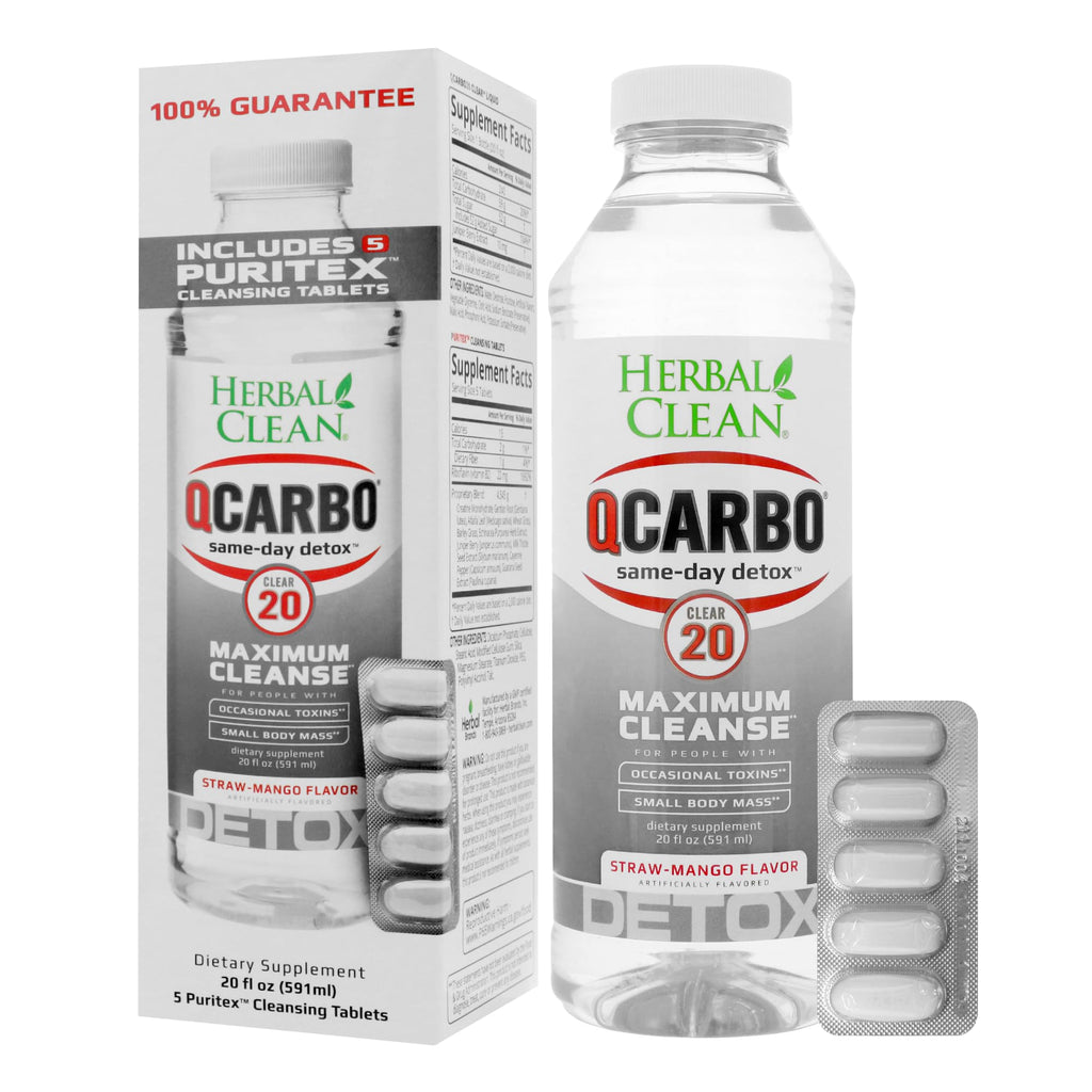 Herbal Clean - QCarbo20 Same-Day Detox Drink+Tablets
