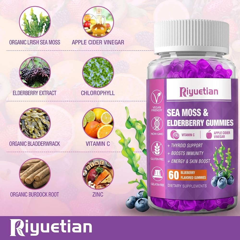 Riyuetian Sea Moss Gummies & Elderberry