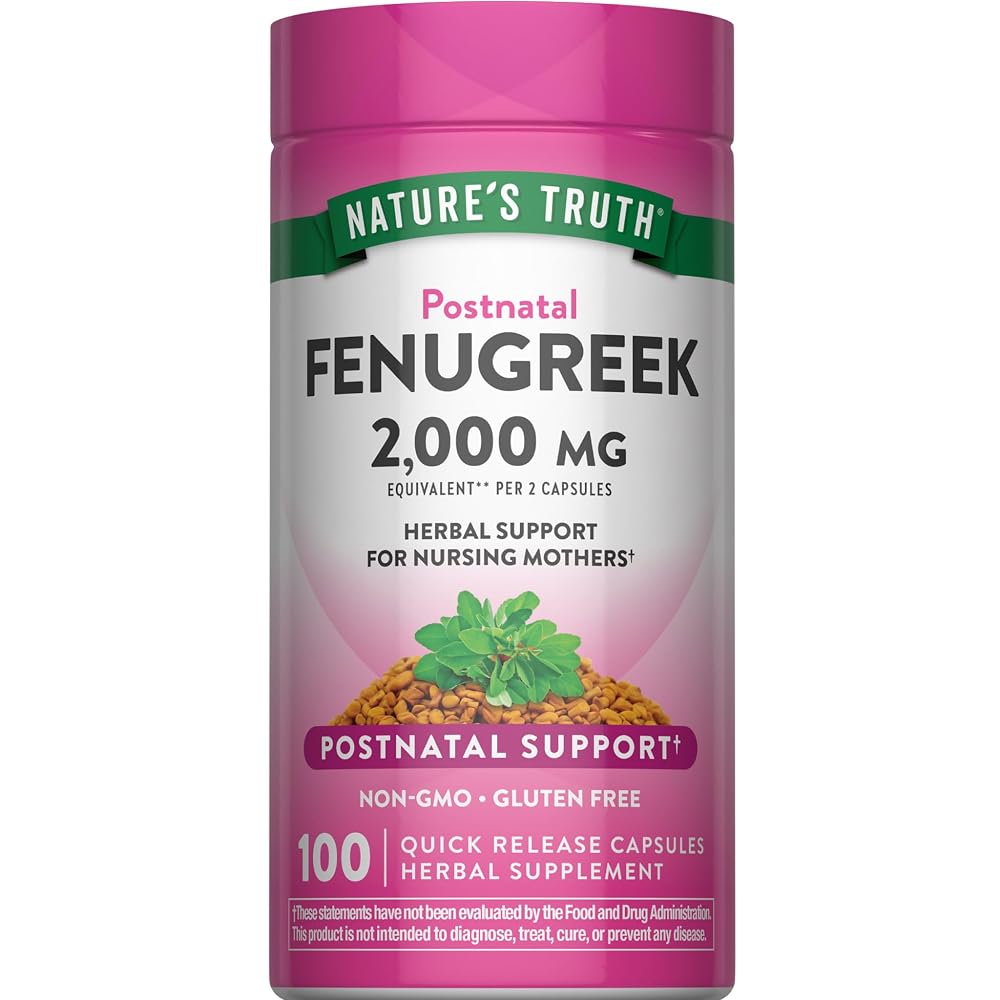 Nature's Truth Fenugreek Seed Capsules for Women - 100 Count