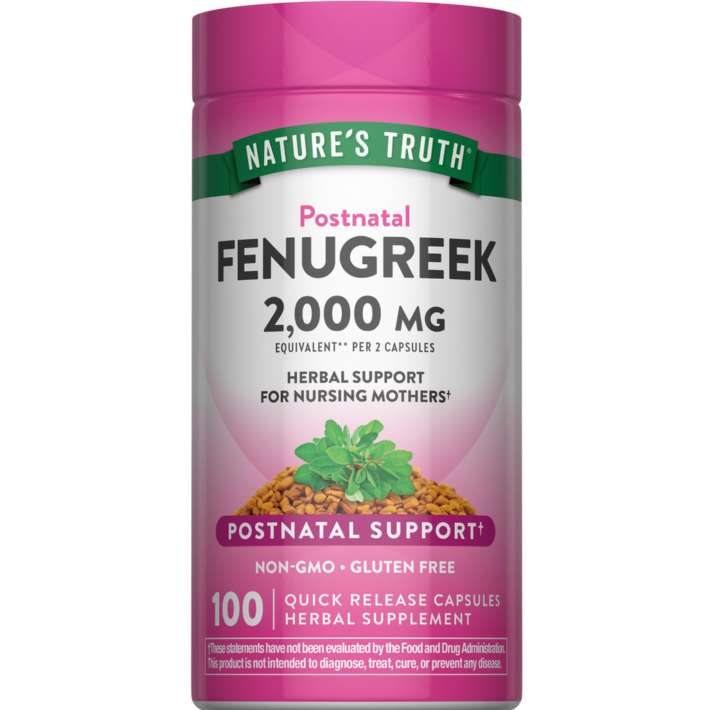 Nature's Truth Fenugreek Seed Capsules for Women - 100 Count