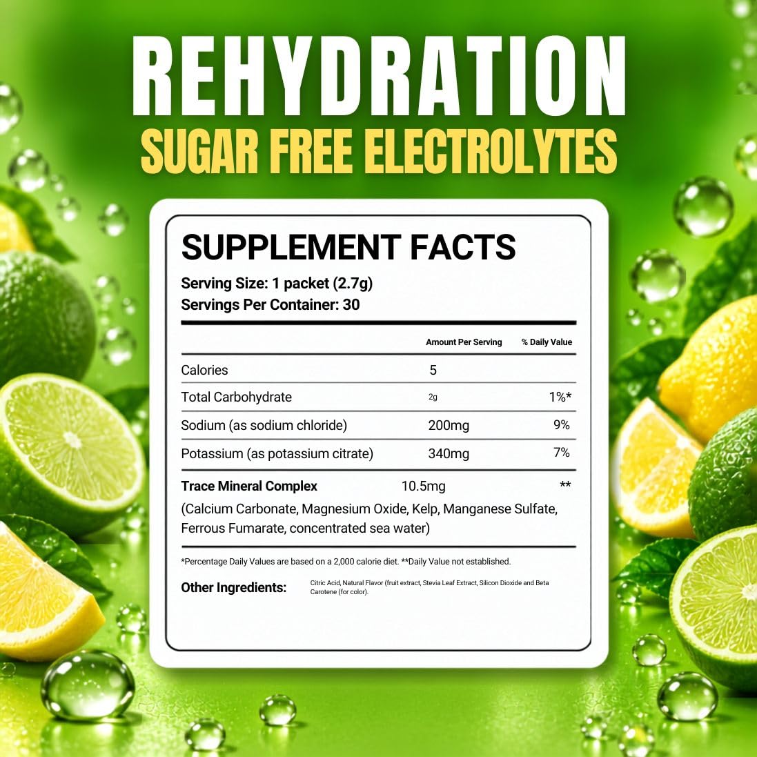 Dr. Price's Electrolytes Powder Lemon Lime - 30 Packets - image 4