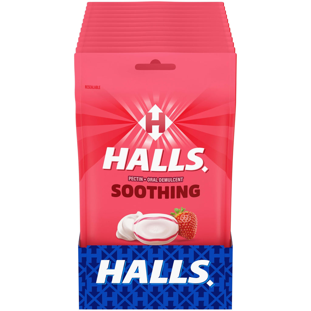 HALLS Soothing Creamy Strawberry Throat Drops - 300 Count