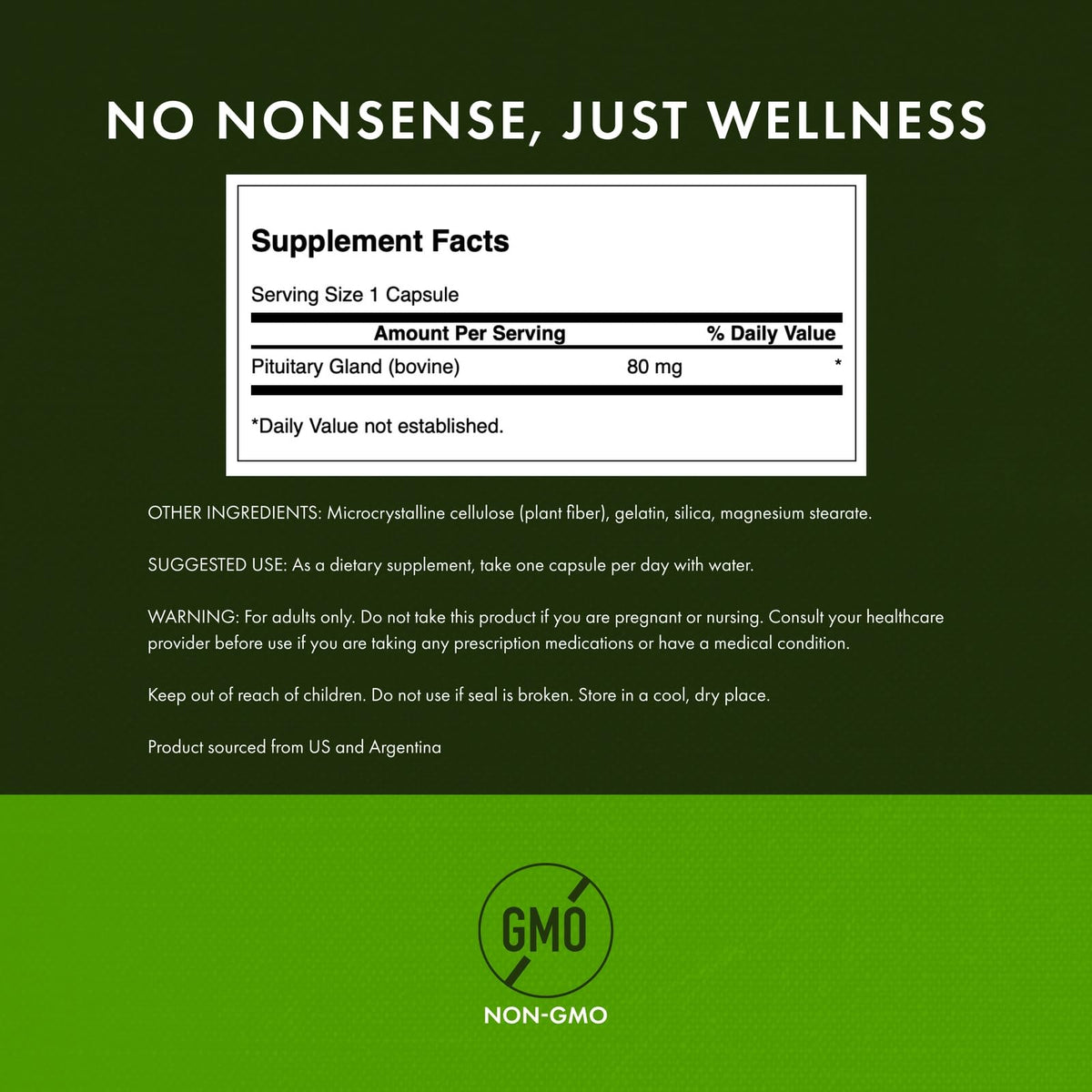 Swanson Raw Pituitary Glandular 80 mg - 120 Capsules - image 3