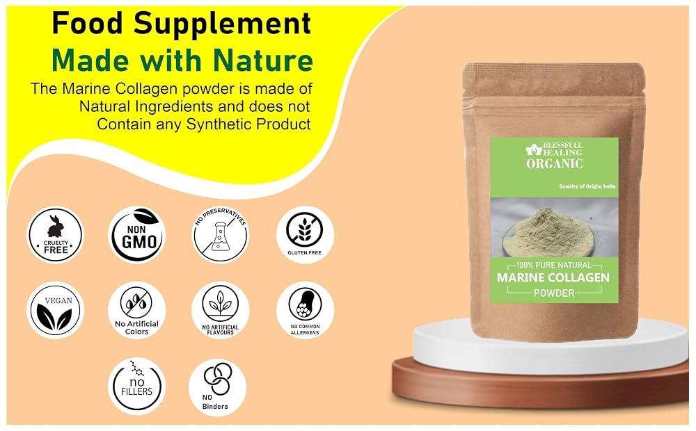 Blessfull Healing Organic Marine Collagen Powder 100% Pure Natural
