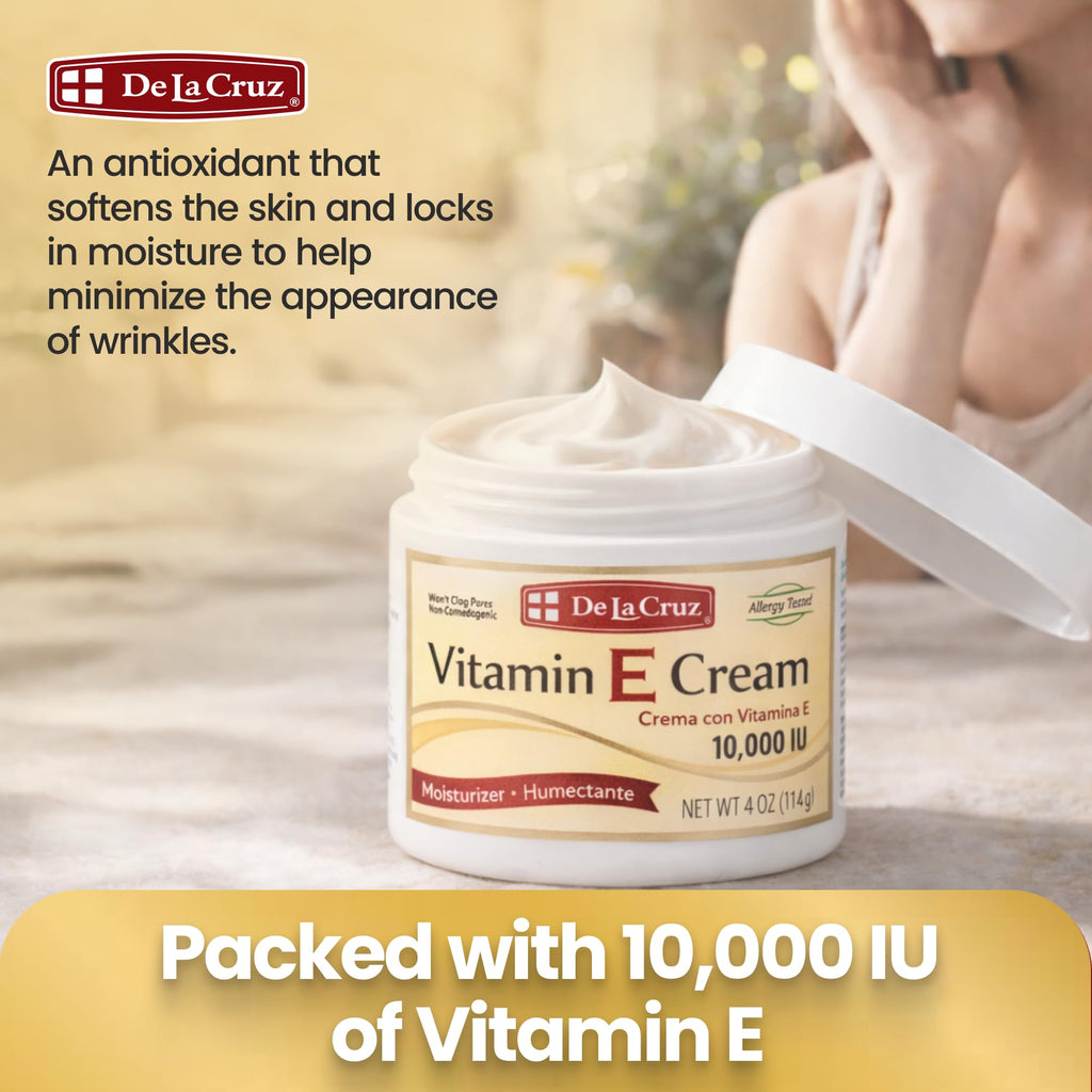 De La Cruz Vitamin E Cream Moisturizer for Face and Neck - 4 oz - image 6