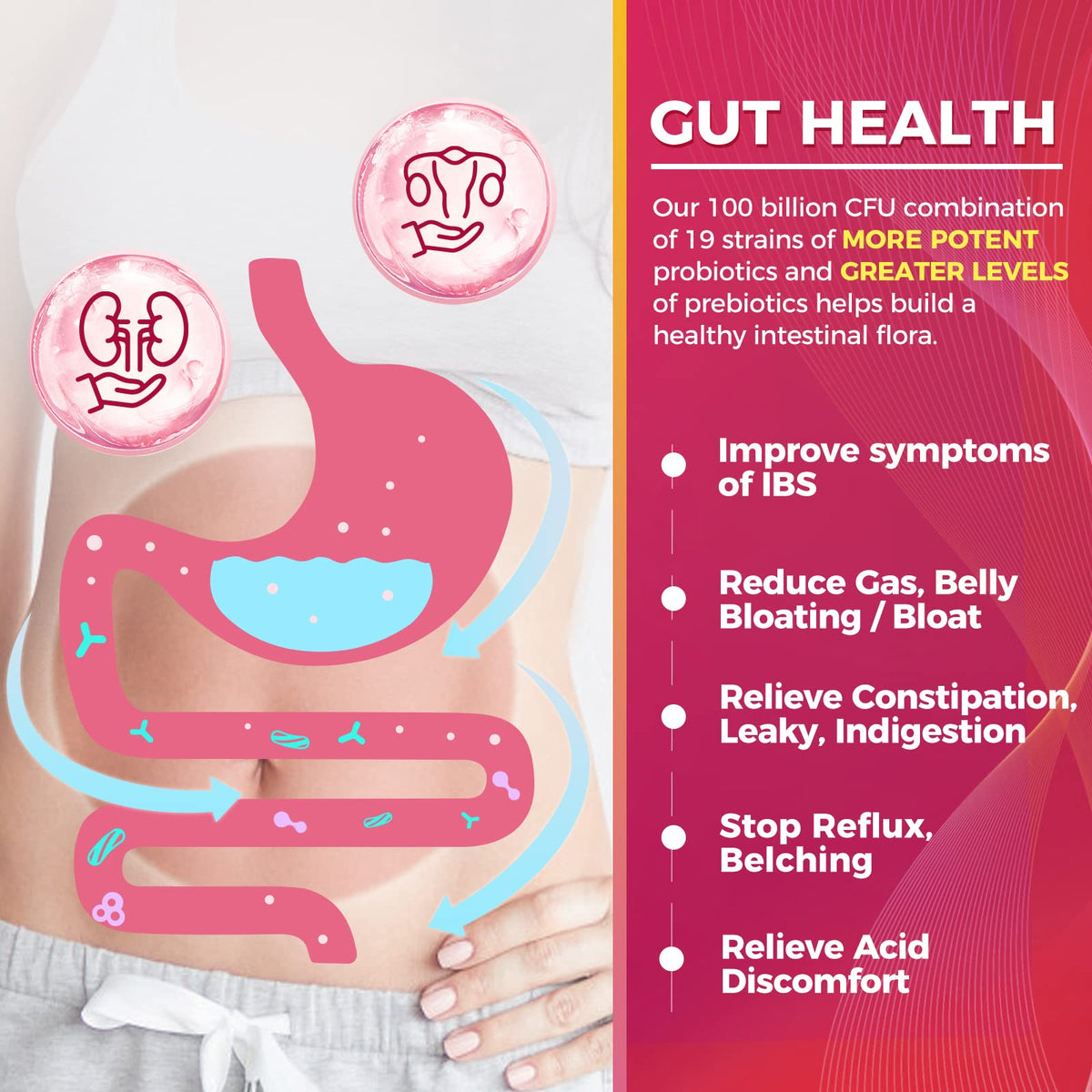ZEBORA Women's Probiotic 100 Billion CFUs - 45 Servings - image 3