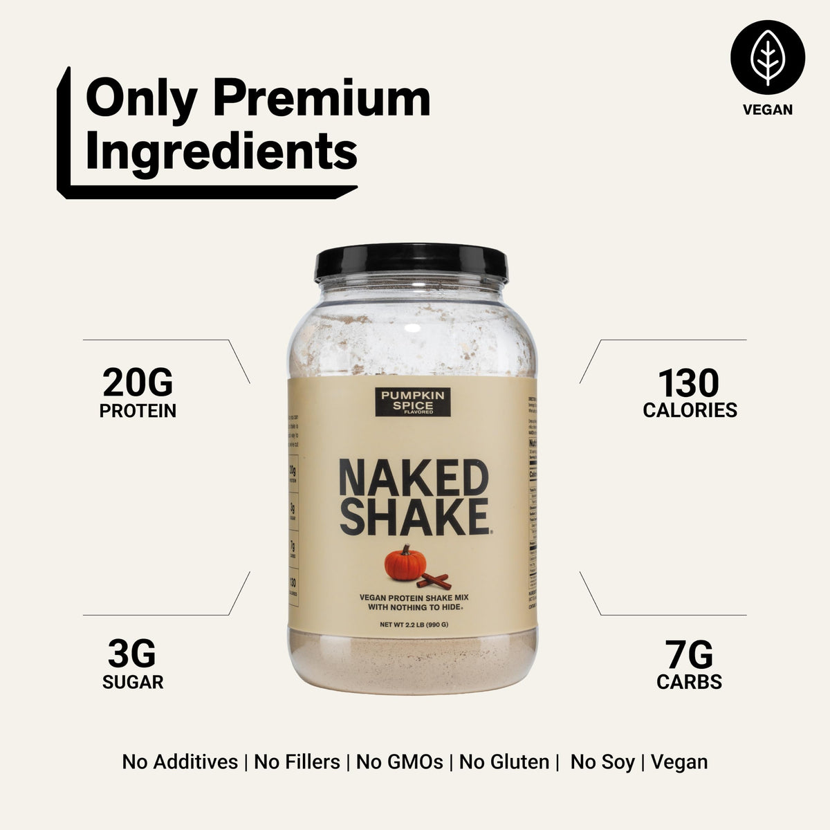 Naked Shake - Protein Powder - Plant Based Protein Shake - 30 Servings
