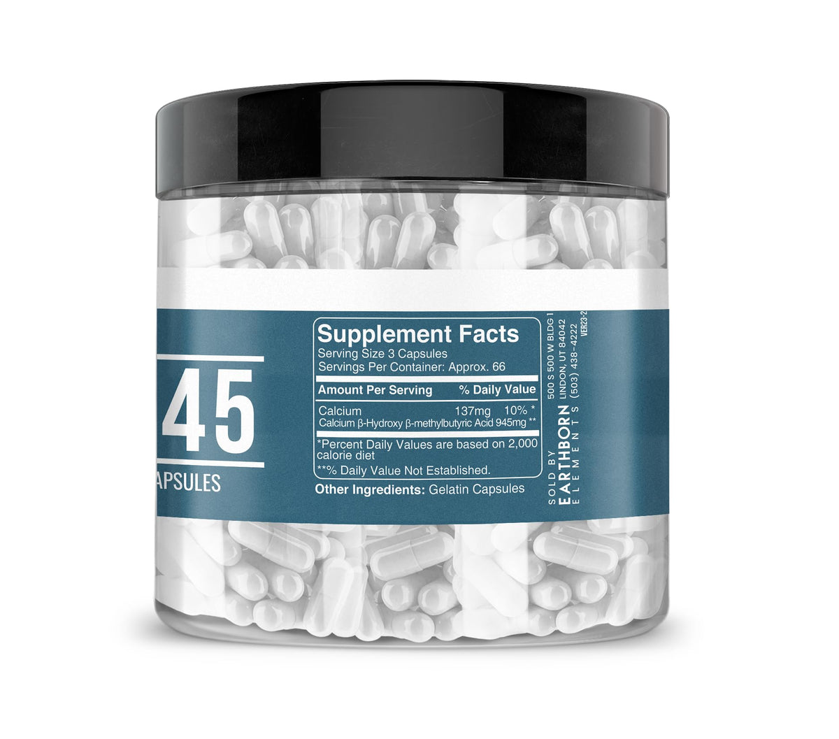 Earthborn Elements HMB Powder - 200 Capsules - image 3
