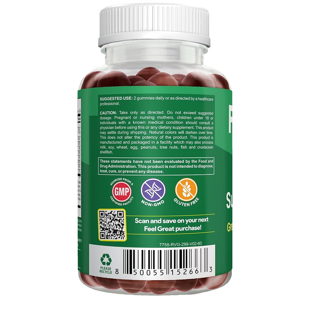 The Feel Great Vitamin Company Super Green Gummies for Teens - 60 Gummies - image 9