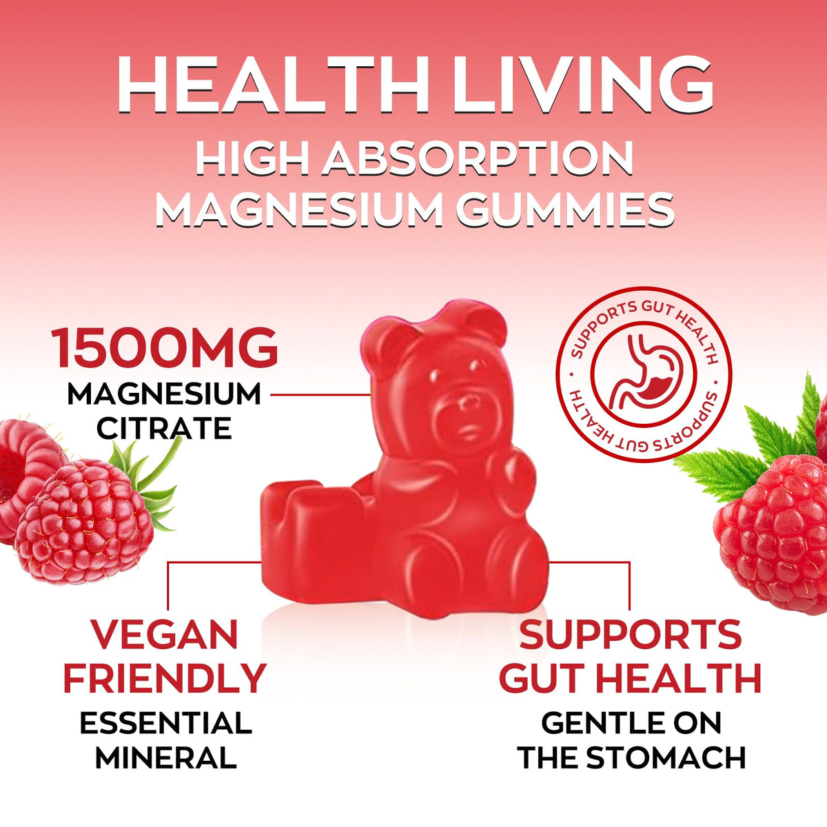 Yidout High Absorption Magnesium Gummies - 60 Count - image 3