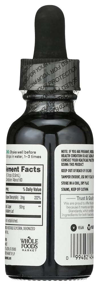365 by Whole Foods Market Chlorophyll Liquid Concentrate Peppermint - 1 Fl Oz - image 3