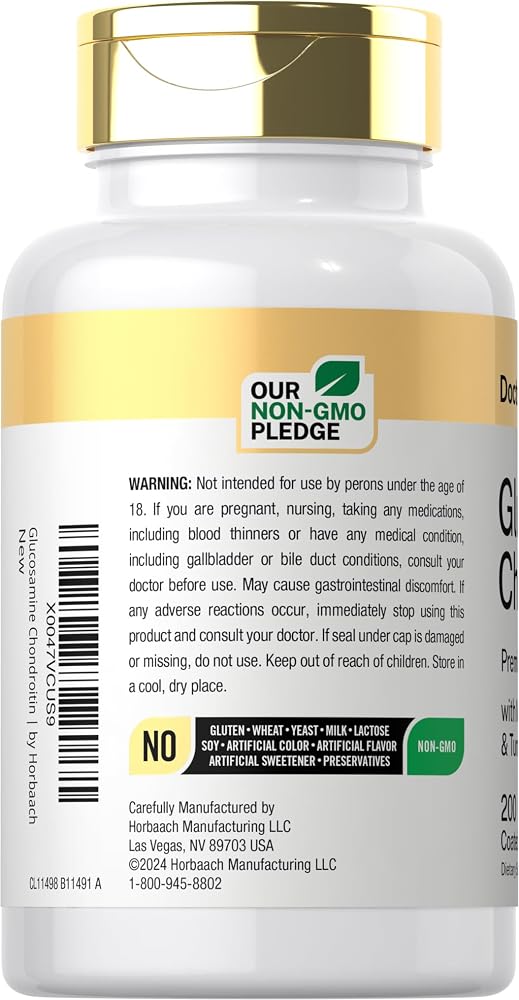 Doctor's Way Glucosamine Chondroitin MSM Turmeric - 200 Caplets - image 3