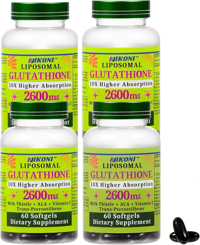 Nikoni Liposomal Glutathione 2600 mg Supplement High Absorption
