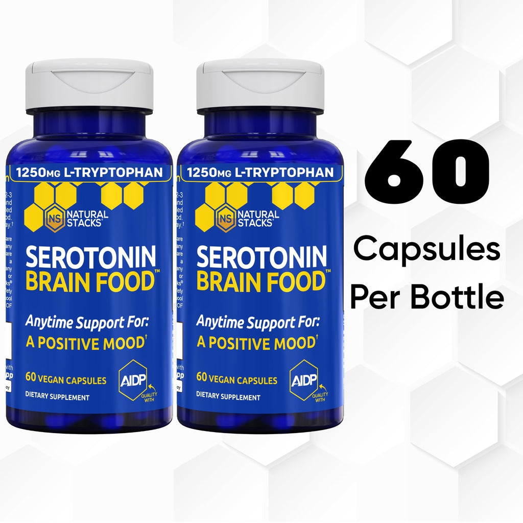 Natural Stacks Serotonin Brain Food Mood Support - 120 Capsules - image 5