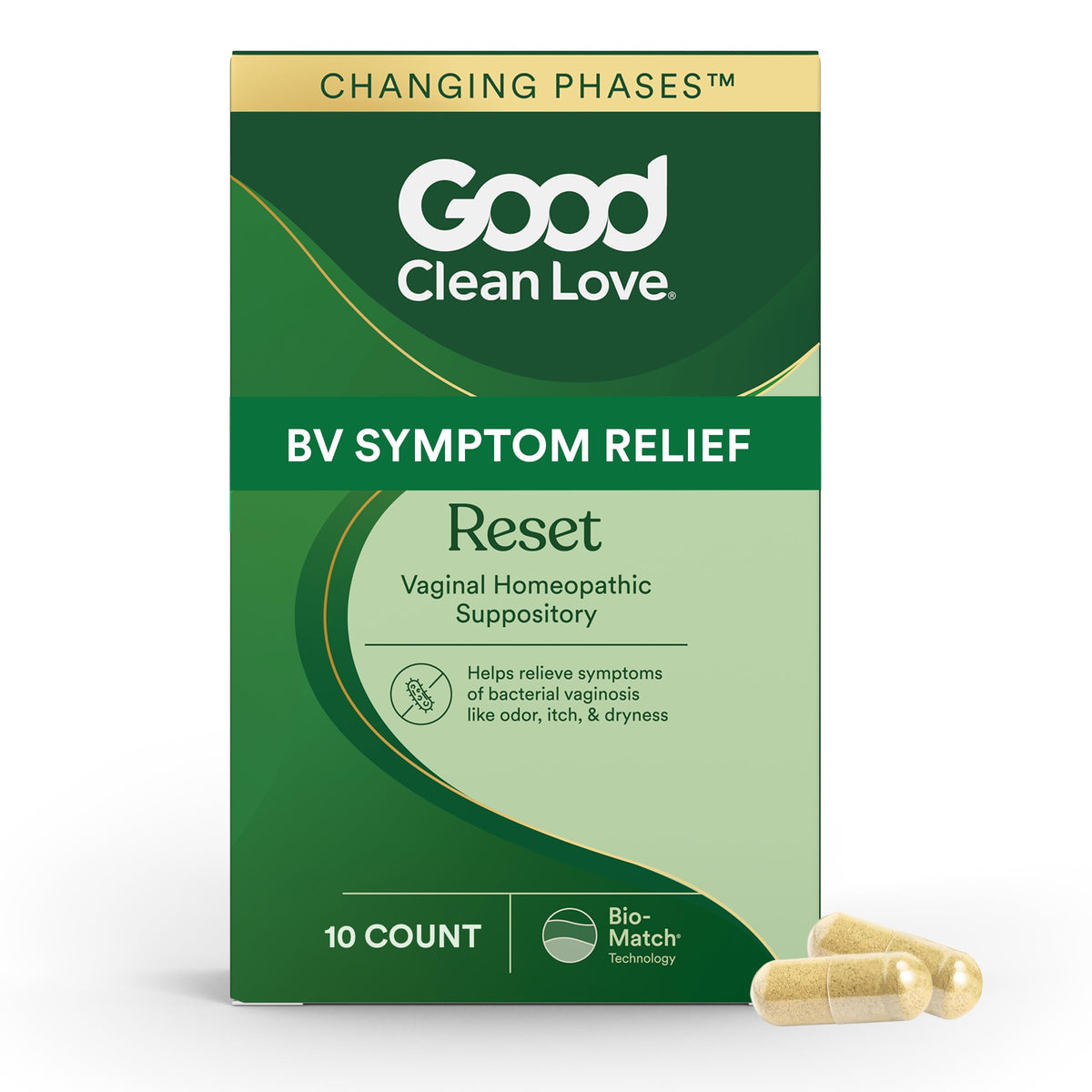 Good Clean Love Reset Homeopathic Vaginal Suppository - 10 Capsules