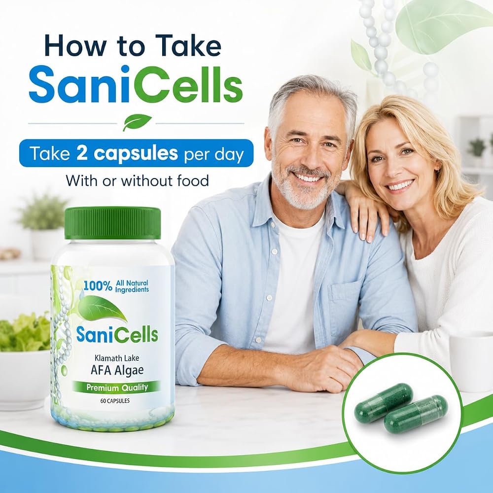 TROYA Sanicells AFA Blue-Green Algae Supplement 600mg - 90 Capsules - image 6