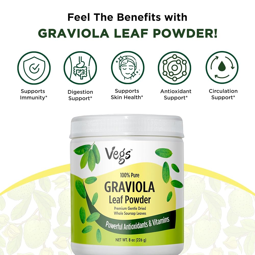 Vegs Graviola Soursop Leaf Powder - 8 oz - image 7