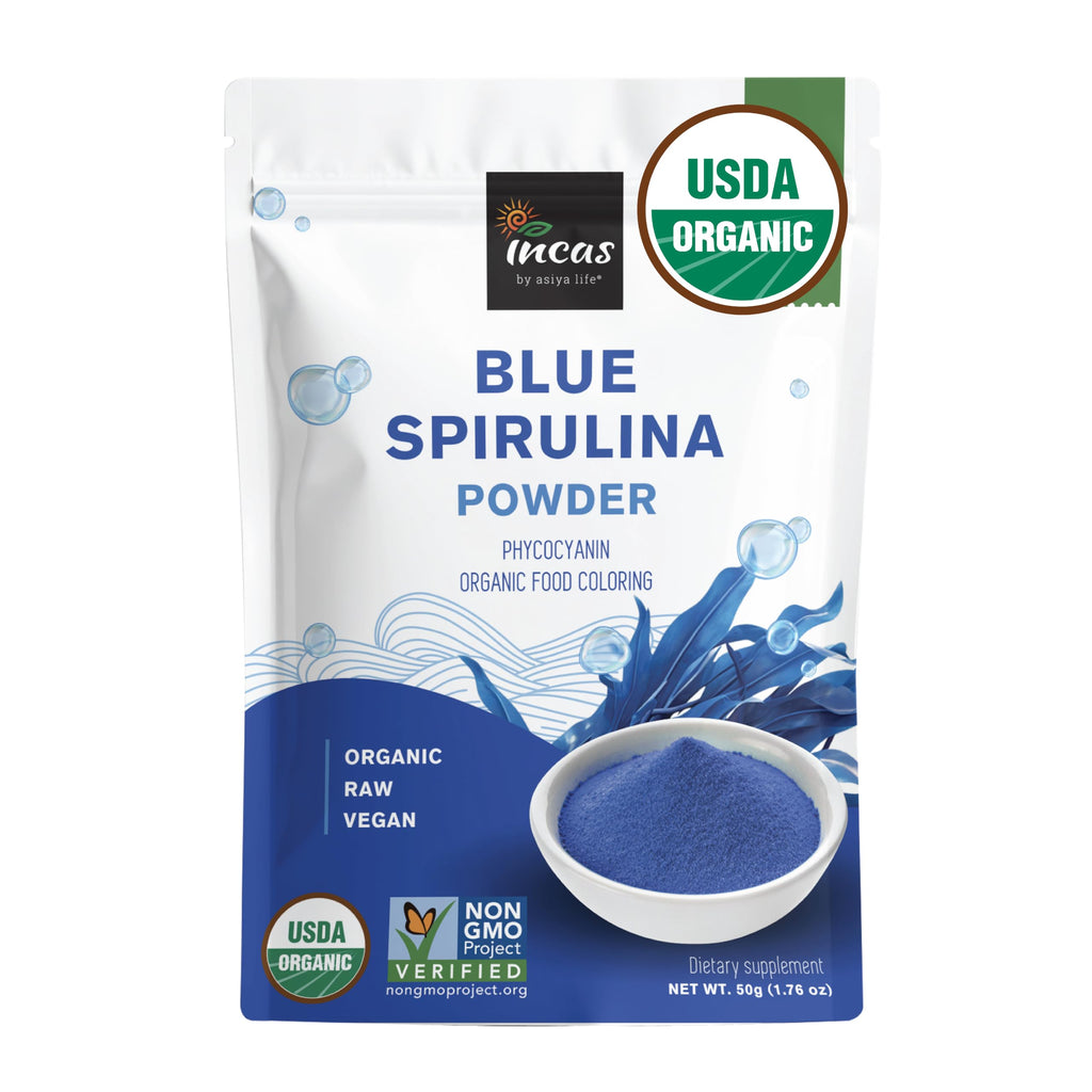 INCAS USDA Organic Blue Spirulina Powder Phycocyanin Extract