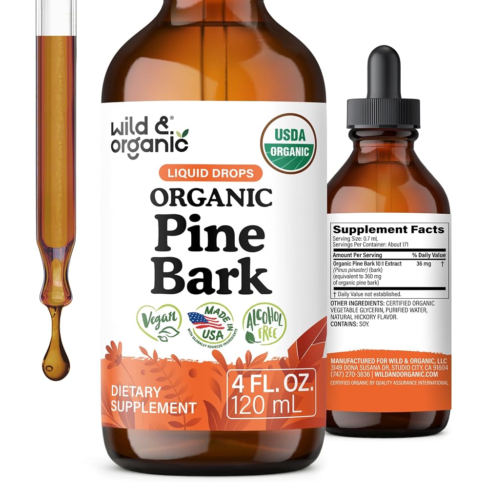 Wild & Organic Pine Bark Extract Drops Antioxidant Support - 4 fl oz