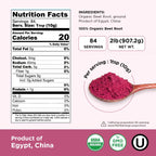 HqO Organic Beetroot Powder - 34 oz - image 2