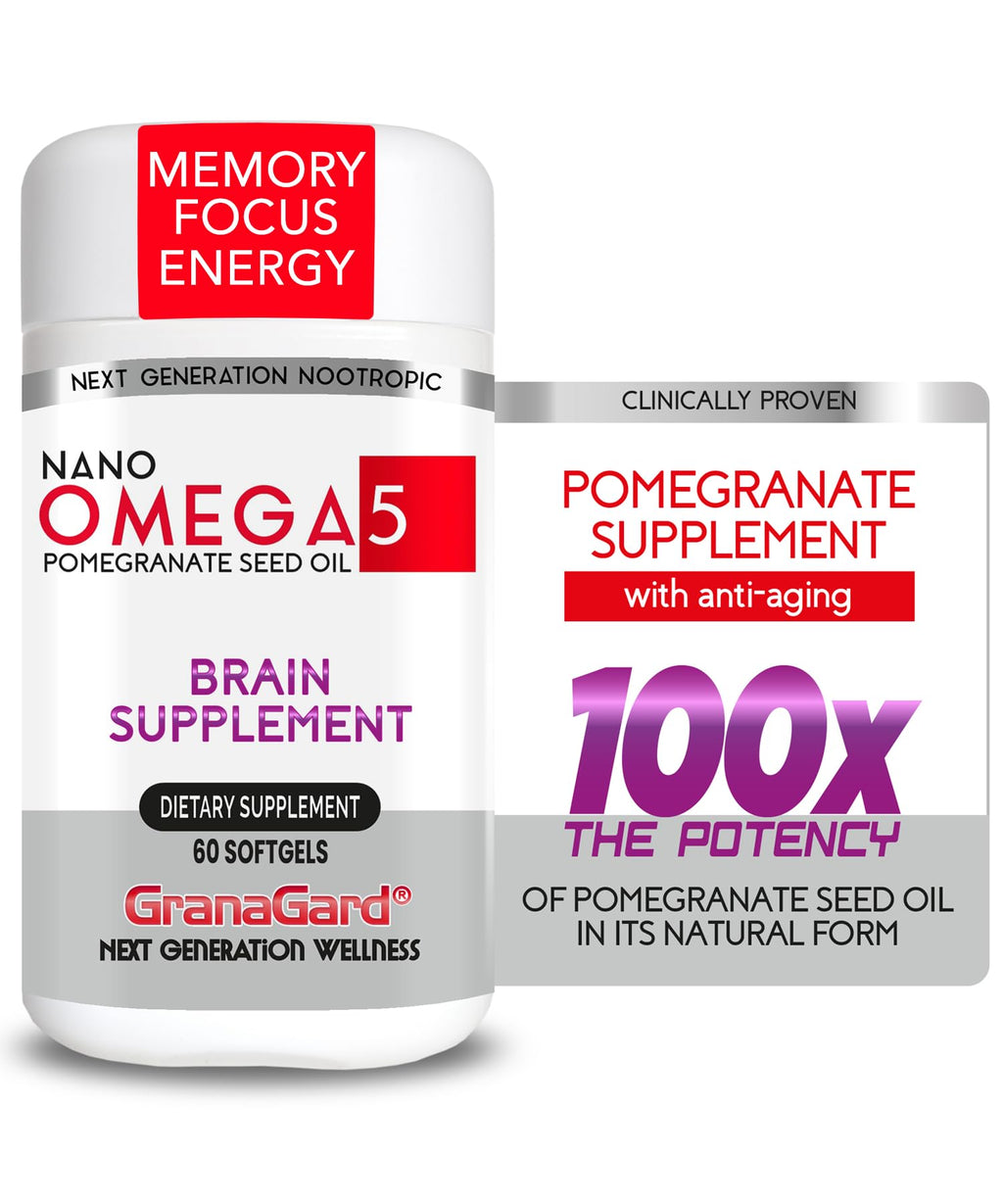 GranaGard Nano Pomegranate Brain Supplement - 60 Softgels