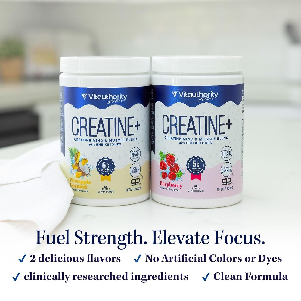 Vitauthority Creatine Monohydrate Powder for Women Micronized