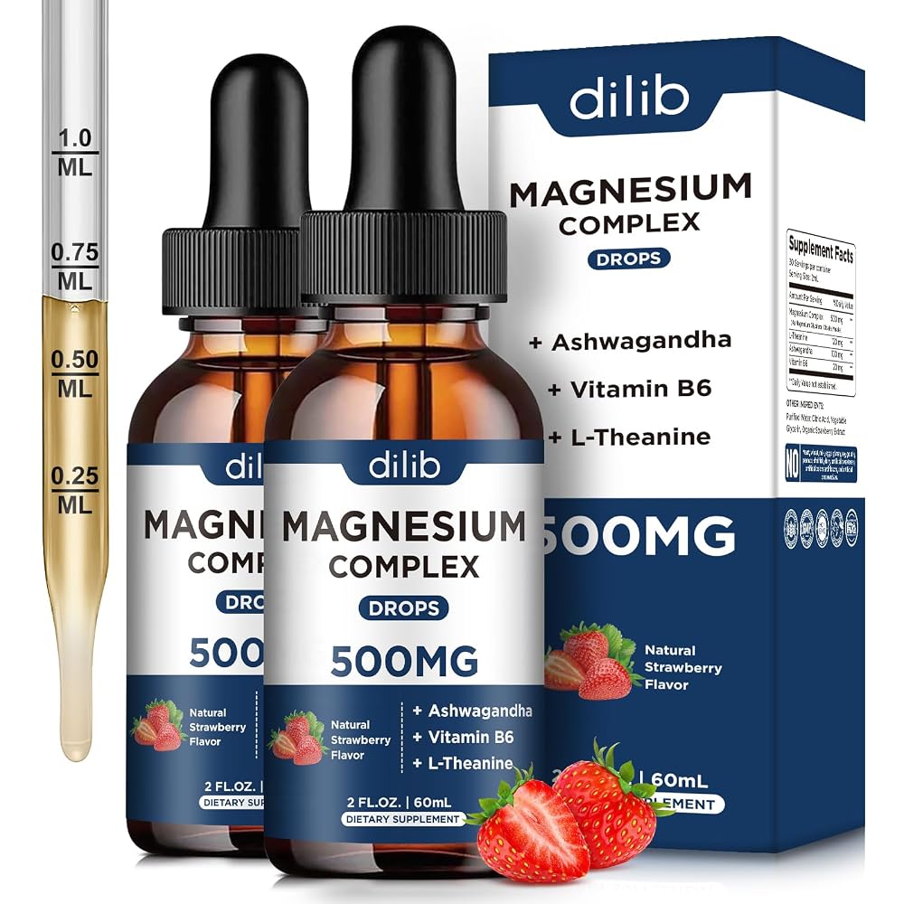 dilib Magnesium Glycinate, Citrate, Malate Liquid Drops-Triple