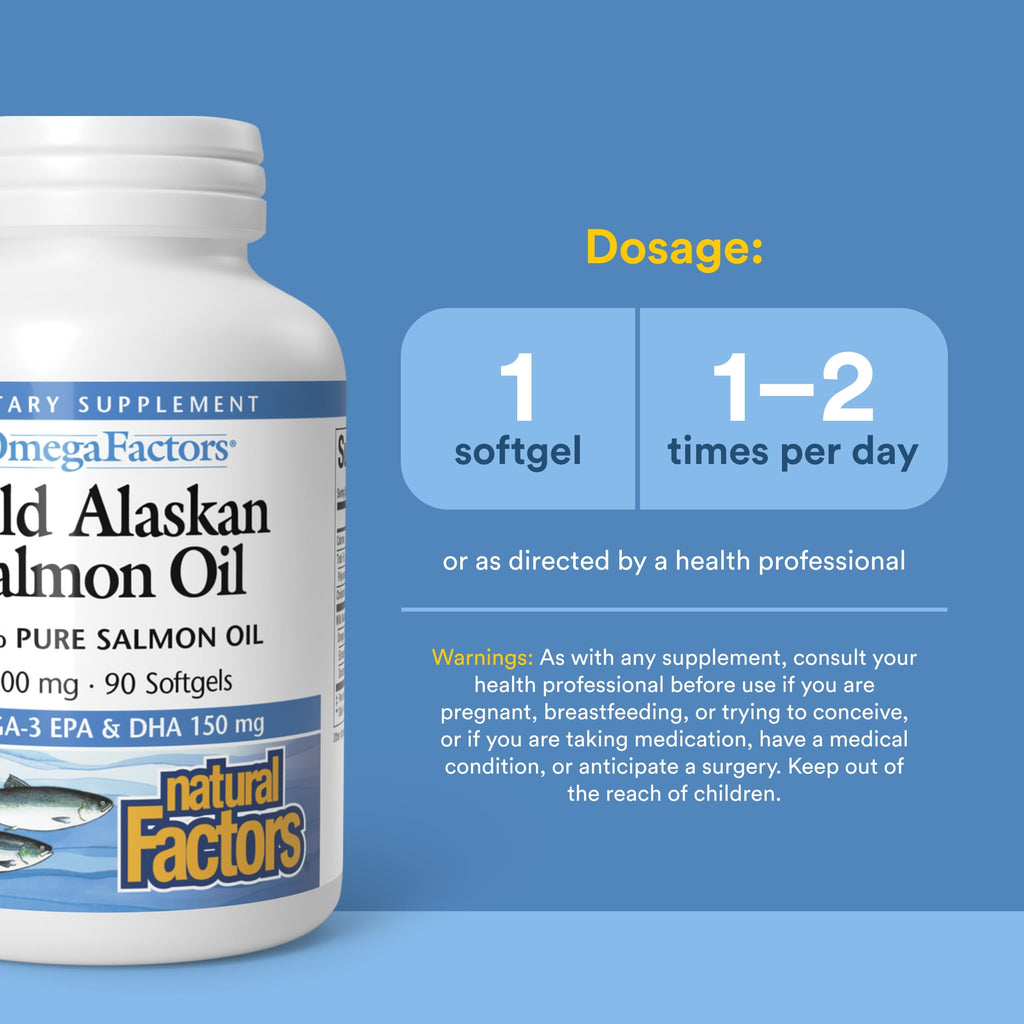 Natural Factors Wild Alaskan Salmon Oil Provides Omega-3