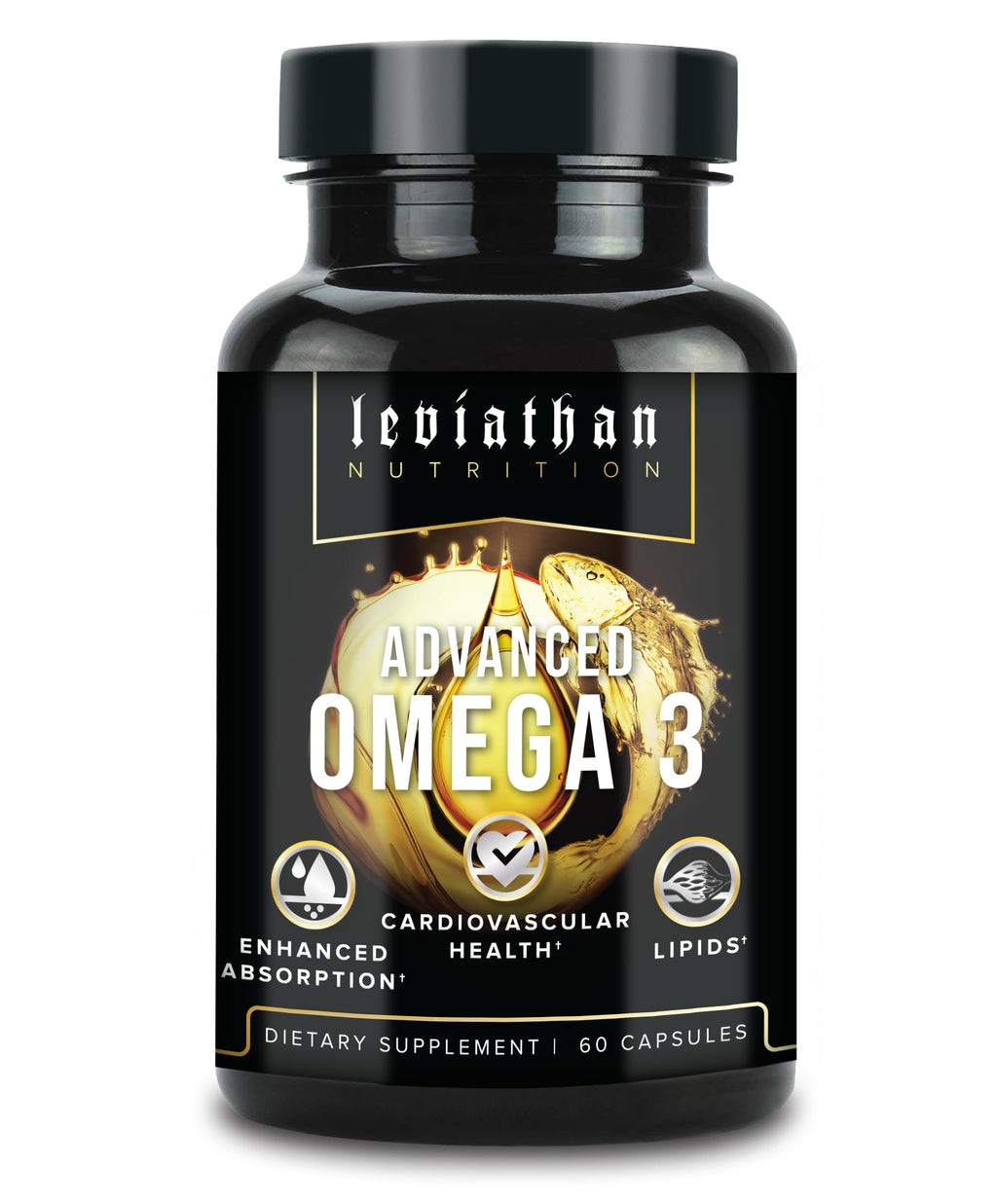 Leviathan Nutrition Omega 3 Fish Oil Capsules Heart & Brain Support